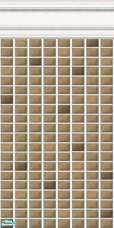 Sims 2 — Brown and Neutral Mini Tiles - Rock Creek Mini Tiles by HollyChappell — Walls covered with mini tiles in classic