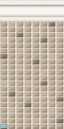 Sims 2 — Brown and Neutral Mini Tiles - Svelte Mini Tiles by HollyChappell — Walls covered with mini tiles in classic