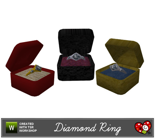 Sims 3 — Diamond Ring with Gift Box by mensure — Diamond Ring with Gift Box by mensure. 