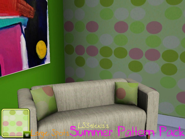 Sims 3 — Summer Pattern Pack - Large Spots by LS3alexis — Thanks to Camxso from DeviantArt