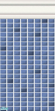 Sims 2 — Blue Mini Tiles - Glory Mini Tiles by HollyChappell — Walls covered with mini tiles in cool and cosmopolitan