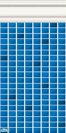 Sims 2 — Blue Mini Tiles - Gloss Mini Tiles by HollyChappell — Walls covered with mini tiles in cool and cosmopolitan