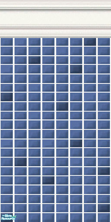Sims 2 — Blue Mini Tiles - Regency Mini Tiles by HollyChappell — Walls covered with mini tiles in cool and cosmopolitan