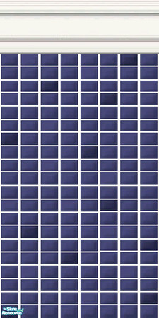 Sims 2 — Blue Mini Tiles - Wizard Mini Tiles by HollyChappell — Walls covered with mini tiles in cool and cosmopolitan