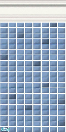 Sims 2 — Blue Mini Tiles - Bluebell Mini Tiles by HollyChappell — Walls covered with mini tiles in cool and cosmopolitan