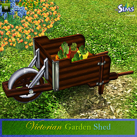 Sims 3 — Cashcraft's Victorian Garden Wheelbarrow by Cashcraft — An old fashioned wheelbarrow (coffee table) to haul