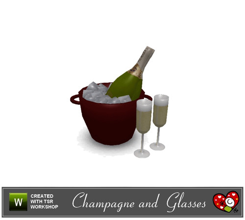 Sims 3 — Champagne and Glasses by mensure — Champagne and Glasses by mensure.