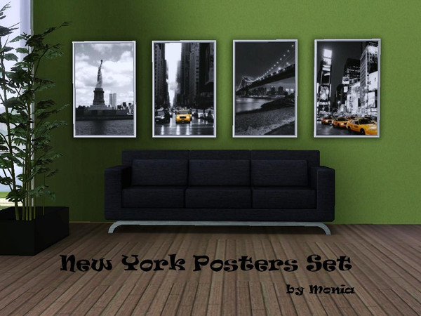 Sims 3 — New York Posters Set by monikaparus — A set of four posters of the New York city. They will give your room a