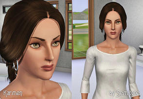 Sims 3 — Karmen by Semitone — Without hair. The best view with: - Aikea Guinea - Default Replacement Skintone V1 - FEMALE
