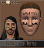 Sims 3 — Medjai Face Tattoo by Sunflake — The Medjai facial tattoo worn by Ardeth Bay in The Mummy I and The Mummy