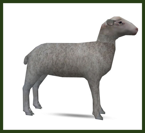 Sims 3 — Small Lamb Sculpture  by rebecah — Small Lamb Sculpture by Rebecah