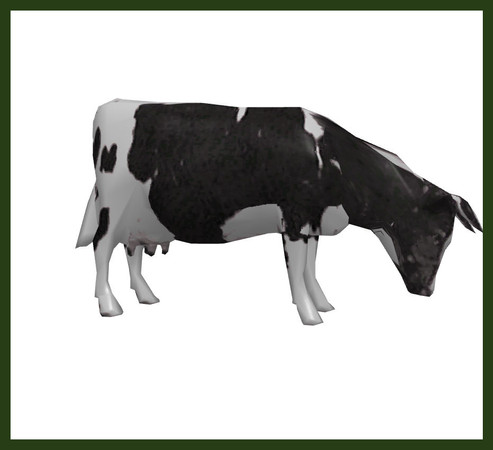 Sims 3 — Cow Grazing Sculpture by rebecah — Cow Grazing Sculpture by Rebecah