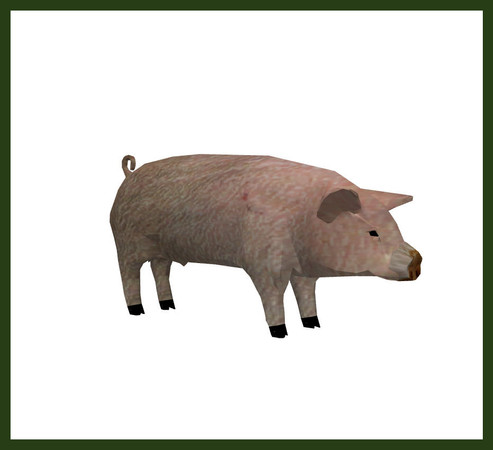 Sims 3 — Adult Pig Sculpture by rebecah — Adult Pig Sculpture by Rebecah