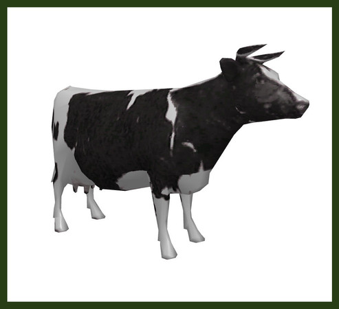 Sims 3 — Cow Sculpture by rebecah — Cow Sculpture by Rebecah