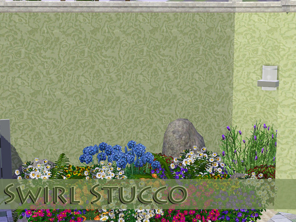 Sims 3 — Swirl Stucco by kittyispretty69 — A swirled stucco pattern. Two recolorable parts. Found in Paint. Enjoy and