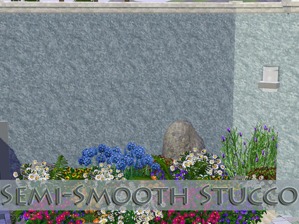Sims 3 — Semi-Smooth Stucco by kittyispretty69 — A semi-smooth stucco pattern. Two recolorable parts. Found in Paint.