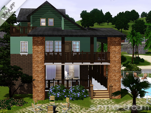 Sims 3 — Summer Dream (II) by ayyuff — 30x30 fully furnished and decorated summer house with 2 bedrooms,3 baths,1 garage