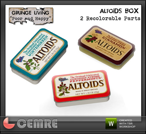 Sims 3 — Poor and Happy Set Altoids Box by cemre — Poor and Happy Set Altoids Box by Cemre for thesimsresource.com