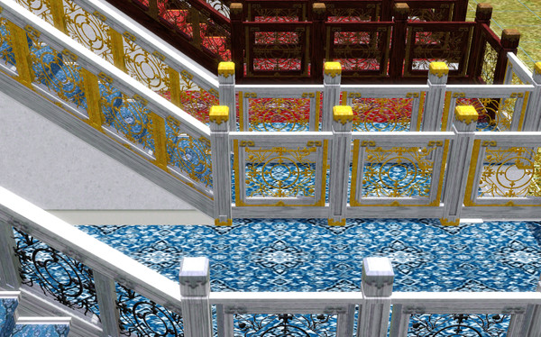 Sims 3 — Jugendstilrailing2 by viennalex — My second Jugendstil... Art nouveau variation of the asian railing and fence,
