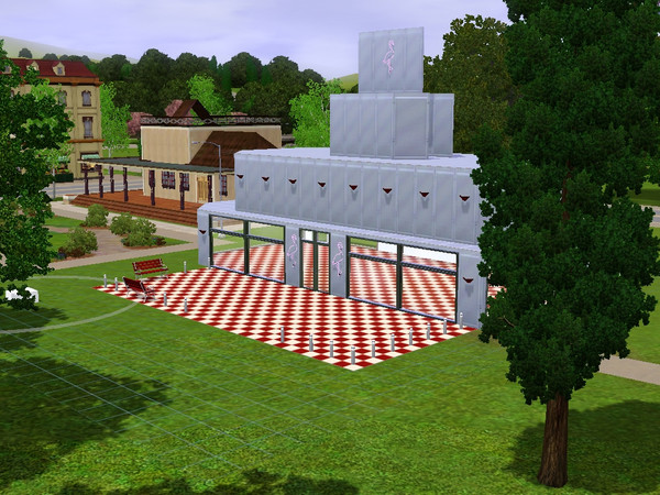 Sims 3 — Riverview Diner by HollyHoskinson — This was built for the new 50's set from the sim store i just put some