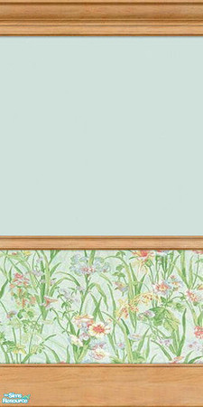 Sims 2 — Laurel Wall Collection - #09 by paintedladysims — 9 of 12 wall designs in the collection.