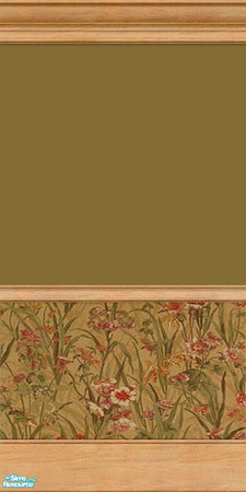 Sims 2 — Laurel Wall Collection - #11 by paintedladysims — 11 of 12 wall designs in the collection.