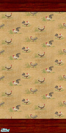 Sims 2 — Bistro Wall Collection - #07 by paintedladysims — 7 of 12 wall designs in the collection.