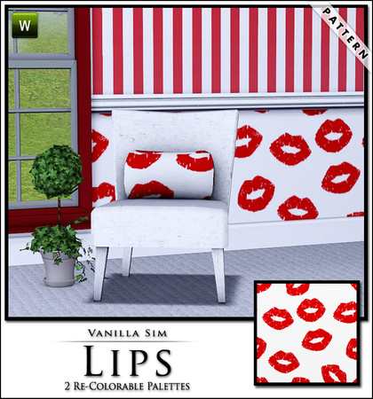 Sims 3 — Lips by Vanilla Sim — Nothing is more fun than kissing on Valentines Day!