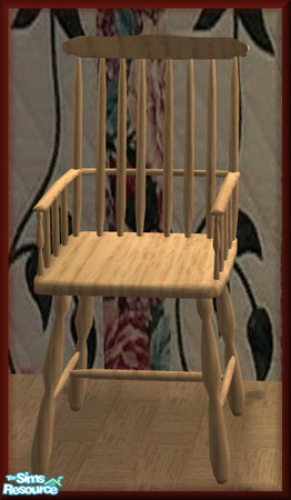 Sims 2 — NK Shaker Natural Oak DR Chair by MoMama — A sturdy wooden chair in natural oak.
