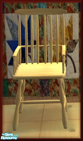 Sims 2 — NK Shaker Pine Chair by MoMama — A dining room in a light pine.