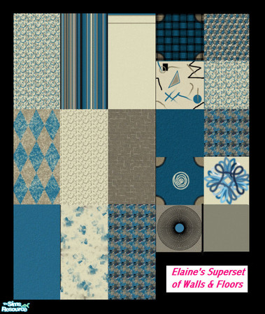 Sims 2 — Superset-Walls &Floors by elainearora — I'm making a superset with 8 or 9 items in each category which are