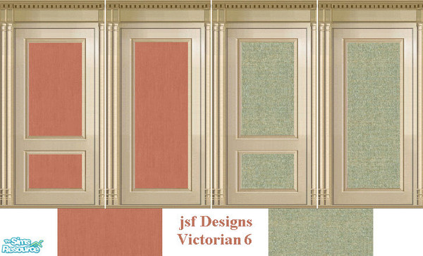 Sims 2 — jsf Designs Victorian 6 by jsf — Newly revised and improved Victorian panels hold stried coral and mottled green