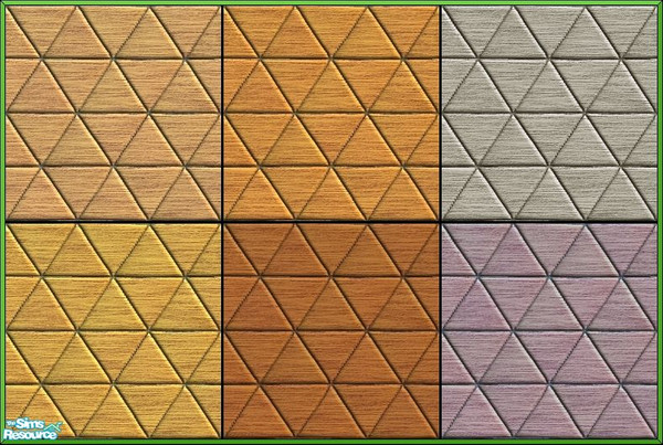 Sims 2 — Triangular Wooden Floor Tiles by Agent420 — A set of 6 different stained Triangular Wooden Floor Tiles. - Agent