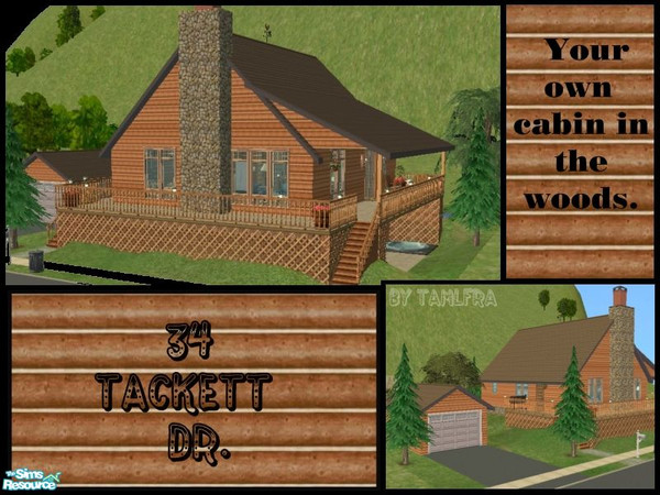 Sims 2 — 34 Tackett Dr. by tamlfra — My friend recently turned 34, and rented a cabin for her birthday party.. This is