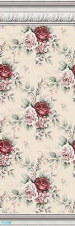Sims 2 — Roses Are Red Wallpaper 3 by ziggy28 — A set of 5 seamless flowery wallpapers and 1 seamless textured carpet