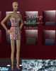 Sims 2 — Vintage Republic Pink/White floral dress by Toothy123 — A simple white dress with a pink floral pattern and navy