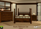 Sims 3 — Rustic Bedroom by MoMama — A rustic farmhouse style bedroom that would be ideal in a cozy loft or cottage.