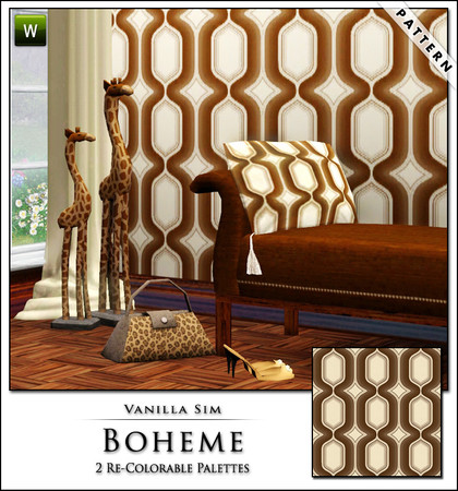 Sims 3 — Boheme by Vanilla Sim — Ideal for showing off one's bohemian side with its great retro design. By Graham and