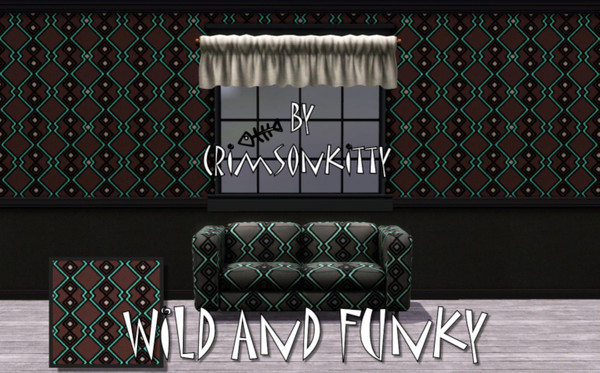 Sims 3 — Funky Pattern by saffroncat5 — This is a 4 color palette/SaffronCat5