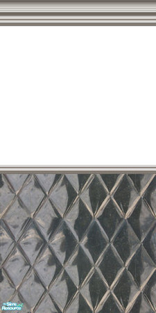 Sims 2 — Quilted Steel Clean White by 71robert13 — Quilted stainless steel wainscot is extra high to form a splash back.