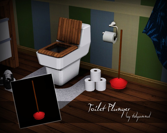 Sims 3 — Bathroom Clutter - Toilet Plunger by tdyannd — From a set of 6 new meshes; these items are decorative ONLY. They