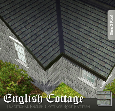 Sims 3 — English Cottage Roofing by AppleFall — Are all the in-game roof tiles too aligned? Matched up and perfect? The