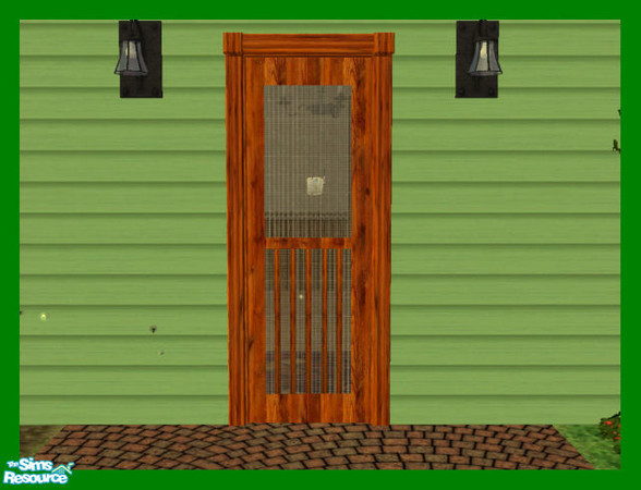 Sims 2 — Screen Door Recolor  by rebecah — Wood Recolor for my Screen Door
