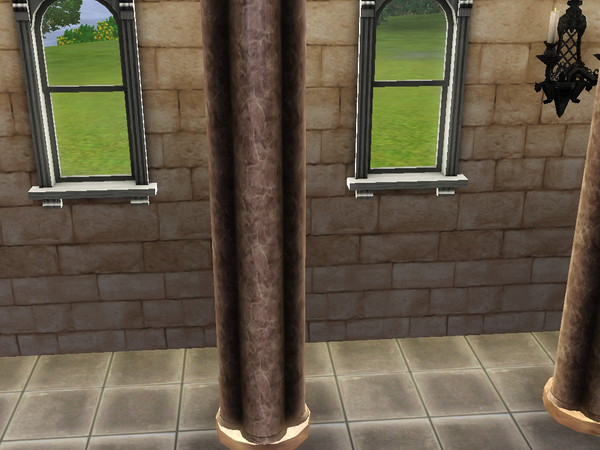 Sims 3 — Gothic column bottom by Rytelier — A gothic column for your castle. Made by Rytelier with TSR workshop. TSRAA