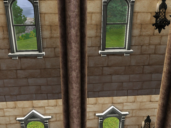 Sims 3 — Gothic column middle by Rytelier — A gothic column for your castle. Made by Rytelier with TSR workshop. TSRAA