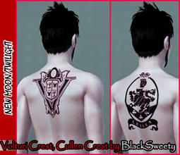 Sims 3 — Twilight/NewMoon Cullen and Volturi crest tattoos by BlackSweety — Twilight/NewMoon Cullen and Volturi crest