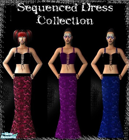 Sims 2 — Sequence dress collection by Lanebran — 3 pretty dresses can be worn as formal and everyday.