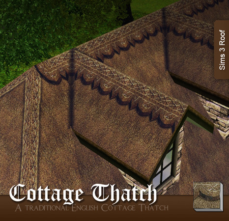 Sims 3 — Cottage Thatch Roofing by AppleFall — As requested by someone who downloaded one of my other roof textures. I
