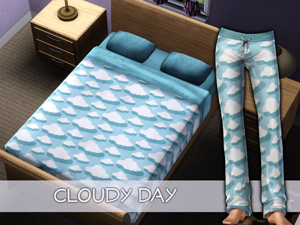 Sims 3 — Cloudy Day by kittyispretty69 — A cloud pattern. Three recolorable parts. Found in miscellaneous. Enjoy and