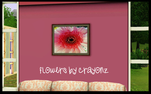 Sims 3 — Flowers_Crayonz by Crayonz — This is one of my three 'Flowers' Paintings. Please do not re-upload these without
